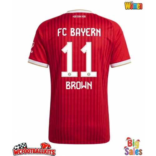 Bayern Munich Nathaniel Brown #11 Replica Home Stadium Shirt for Women 2026-27 Short Sleeve